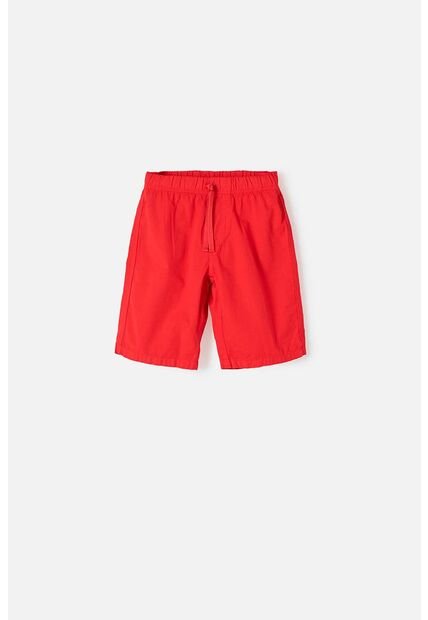 Bermuda De Mic Con Bolsillos Roja Para Niño 4
