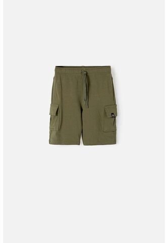 Bermuda De Mic Con Cordón Verde Militar Para Niño 4 MARCA MIC