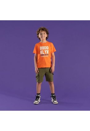 Bermuda De Mic Con Cordón Verde Militar Para Niño 4