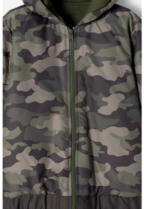 Chaqueta De Mic Con Cierre Verde Militar Para Niño 12