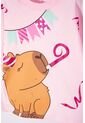 Camiseta De Capybara Rosa Pastel Manga Corta Para Niña 10 de MARCA MIC