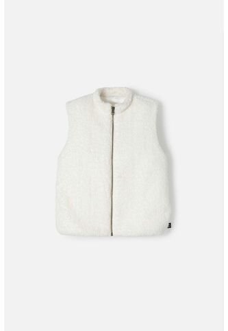 Chaleco Mic Marfil Textura Afelpada Para Niña 10 MARCA MIC