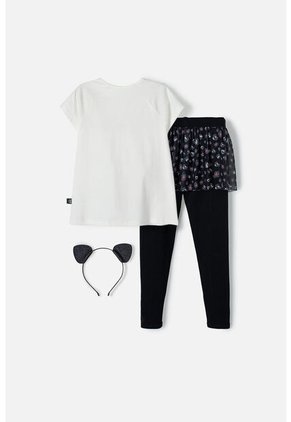 Conjunto Mic Marfil Y Negro De Pantalón Largo Para Niña 8