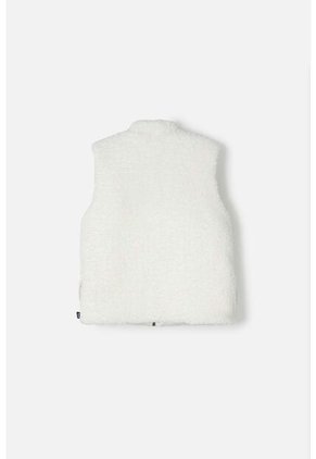 Chaleco Mic Marfil Textura Afelpada Para Niña 6