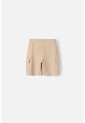 Bermuda De Mic Con Bolsillos Laterales Beige Para Niño 12