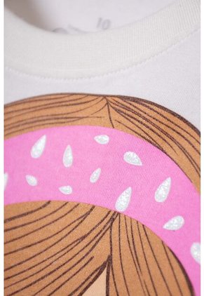 Camiseta De Mic Manga Corta Multicolor Para Niña 4