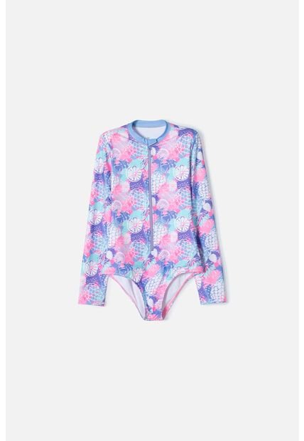 Vestido De Baño De Mic Con Cierre Multicolor Para Niña 10
