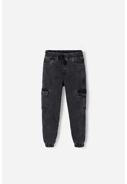 Jogger De Mic Con Bolsillos Negro Para Niño 10