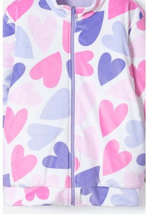 Chaqueta Mic Multicolor Con Estampado De Corazones Para Niña 4