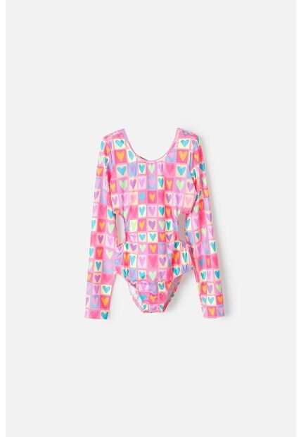 Vestido De Baño Mic Manga Larga Multicolor Para Niña 6