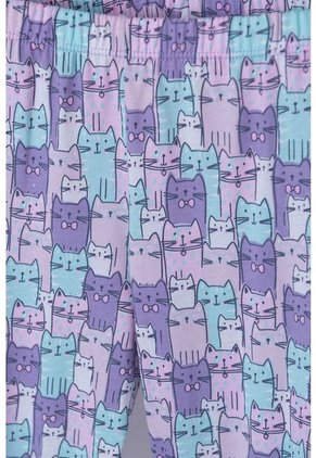 Pijama De Mic De Pantalón Largo Verde Y Morada Para Niña 6