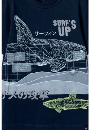 Camiseta Mic Azul Oscuro Manga Corta Para Niño 4