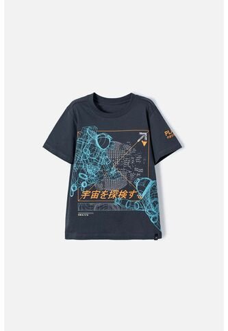 Camiseta Mic Gris Básica Para Niño 10 MARCA MIC