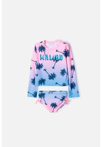 Vestido De Baño Mic Multicolor De Camiseta Manga Larga Para Niña 10 MARCA MIC