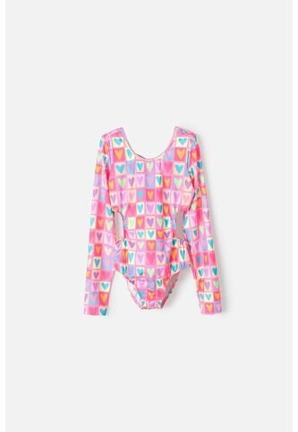 Vestido De Baño Mic Manga Larga Multicolor Para Niña 4 MARCA MIC