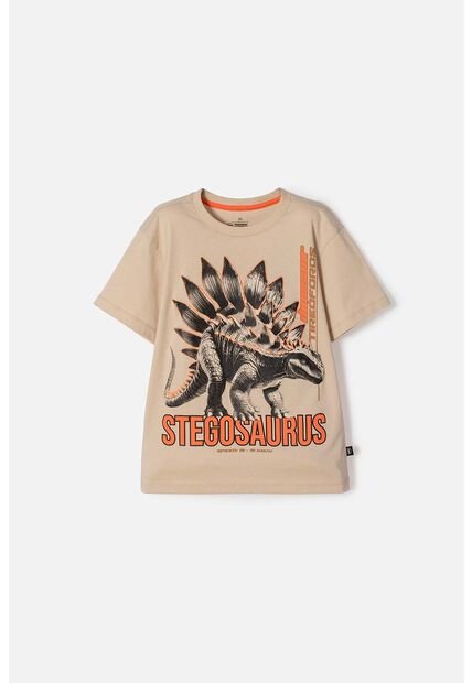 Camiseta De Mic Manga Corta Caqui Para Niño 4