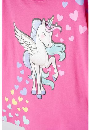 Camiseta De Mic Manga Corta Rosada Para Niña 12