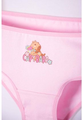 Pack X2 Panties De Capybara Rosa Y Blanco Para Niña 4