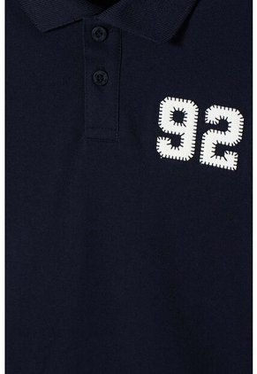 Camiseta Tipo Polo De Mic Azul Para Niño 8