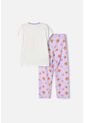 Pijama De Capybara Lila Y Blanca De Pantalón Largo Para Niña 10 de MARCA MIC