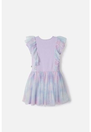 Vestido De Mic Con Falda En Tull Morado Para Niña 8