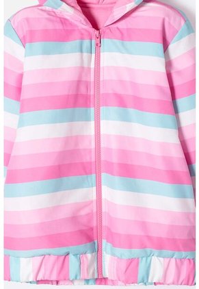 Chaqueta De Mic Multicolor Con Capucha Para Niña 6