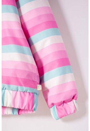 Chaqueta De Mic Multicolor Con Capucha Para Niña 6