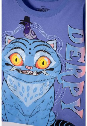 Camiseta De K- Pop Demon Hunters Manga Corta Azul Para Niña