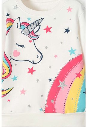 Buzo De Mic Estampado Marfil Para Niña 8