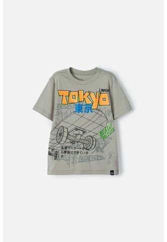 Camiseta Mic Verde Estampada Para Niño 8 MARCA MIC