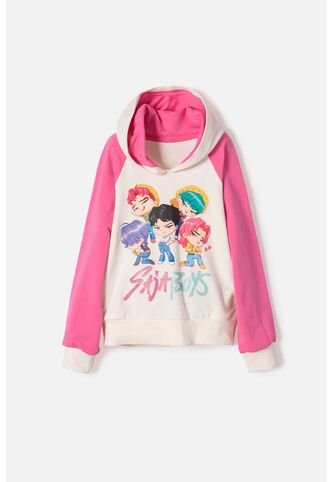 Buzo De K- Pop Demon Hunters Con Capucha Fucsia Para Niña MARCA MIC