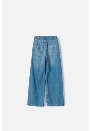 Jean De Mic Amplio Azul Indigo Para Niña 4
