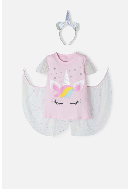 Camiseta Mic Multicolor Manga Corta Para Niña 10