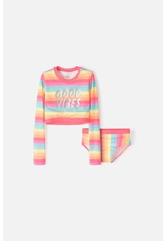 Conjunto De Baño Mic Manga Larga Multicolor Para Niña 6 MARCA MIC