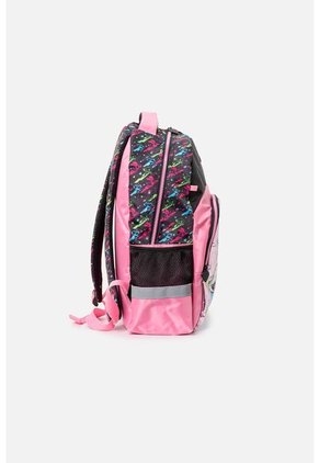 Morral De Chicas Superpoderosas 16.5" Rosado Y Negro  Para Niña
