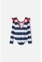 Vestido De Baño Mic Azul, Rojo Y Blanco Manga Larga Para Niña 8 de MARCA MIC