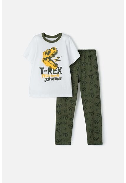 Pijama De Mic Con Pantalón Largo Blanco Para Niño 8