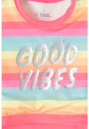 Conjunto De Baño Mic Manga Larga Multicolor Para Niña 4