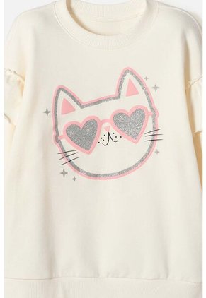 Buzo De Mic Cerrado Marfil Para Niña 8