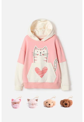 Buzo De Mic Con Capucha Rosado Para Niña 10 MARCA MIC