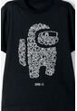 Camiseta De Among Us Manga Corta Negro Para Niño L de MARCA MIC