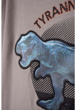 Camiseta  De Mic Manga Corta Taupe Para Niño 12