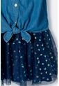 Vestido De Mic Con Falda En Tull Azul Para Niña 4 de MARCA MIC