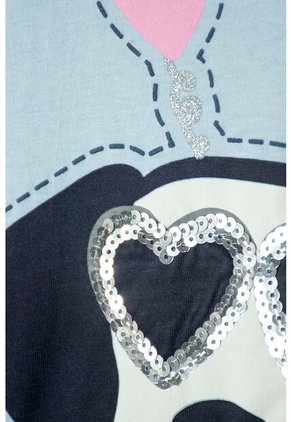 Camiseta De Mic Manga Corta Azul Para Niña 8