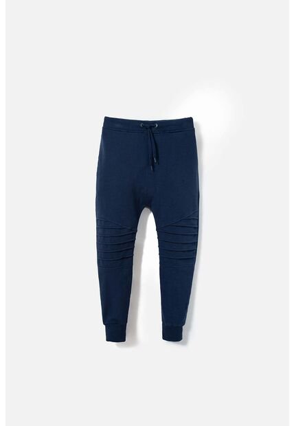 Jogger Mic Ajustable En Cintura Azul Oscuro Para Niño 10