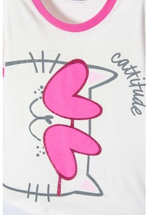Pijama De Mic 3 Piezas Marfil Y Rosado Para Niña 4