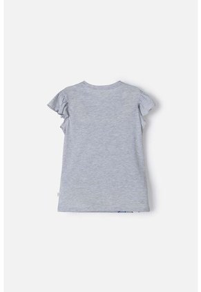 Camiseta De Mic Manga Corta Gris Para Niña 6