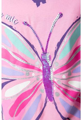 Camiseta Mic De Manga Corta Rosado Para Niña 12