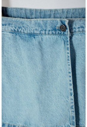 Falda De Mic Con Bolsillos Azul Para Niña 4