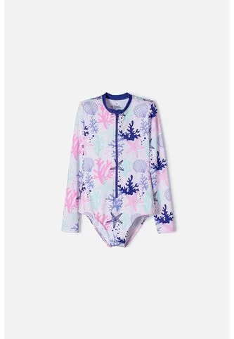 Vestido De Baño Mic Manga Larga Morado Para Niña 10 MARCA MIC